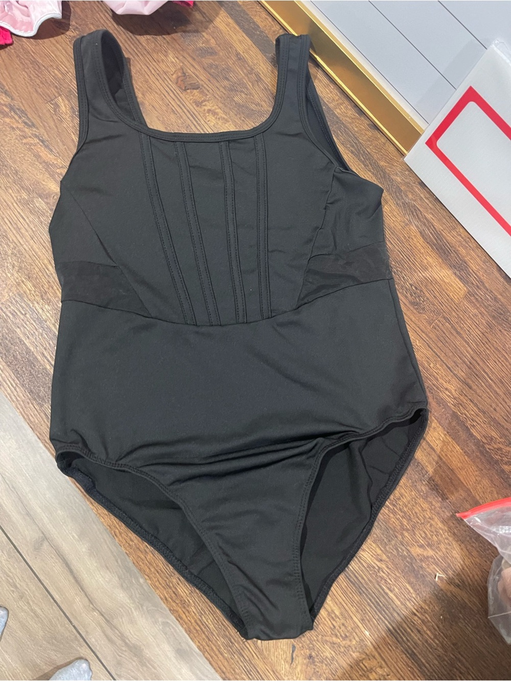 Black Scoop Neck leotard